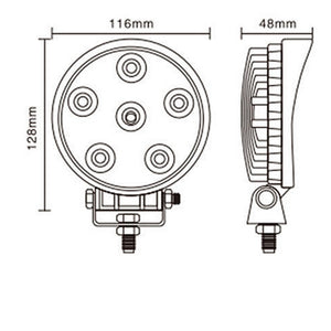LED 4.5" Round Work Light (18W or 27W)