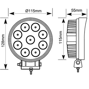 LED 4.5" Round Work Light (18W or 27W)