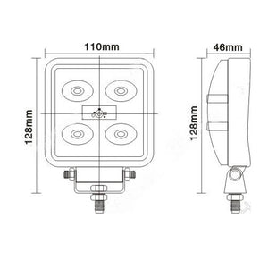 LED 4.5" Square Work Light (15W or 27W)